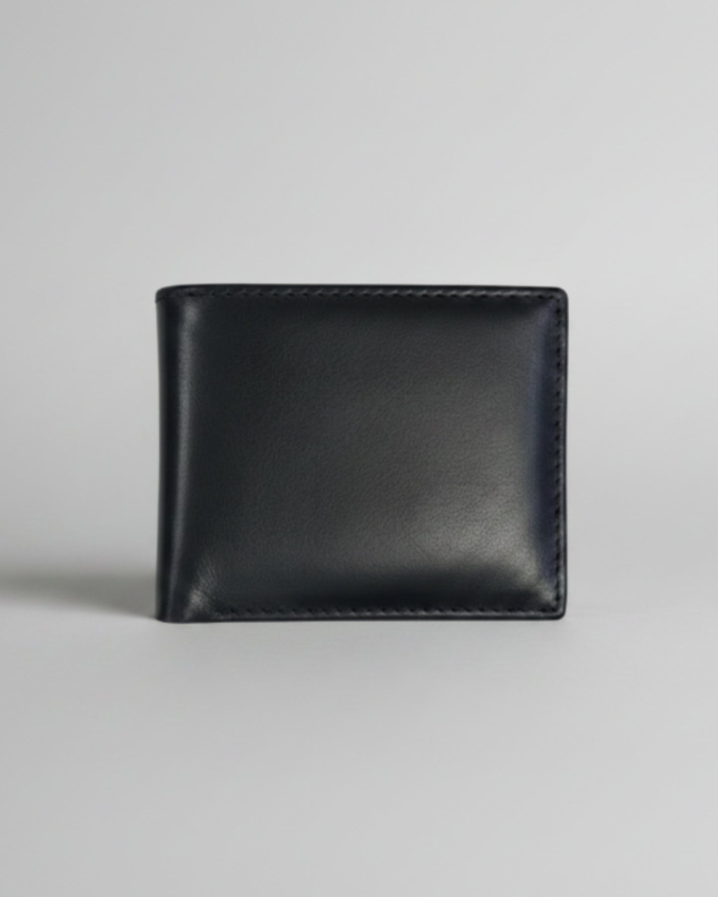 Men's 100% Genuine Leather Bifold Wallet – Premium Black