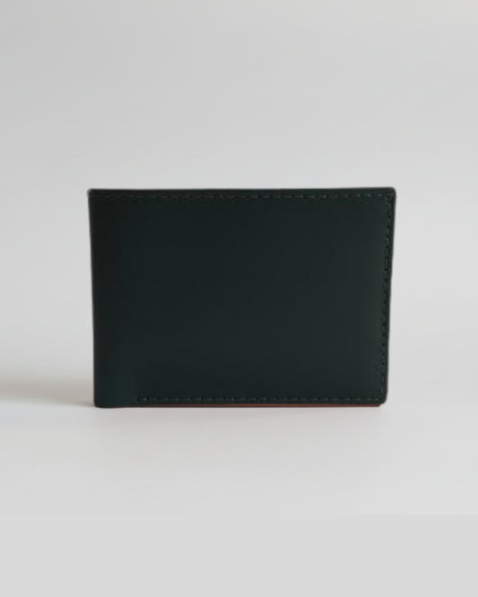 Men's 100% Genuine Leather Bifold Wallet – Premium Green