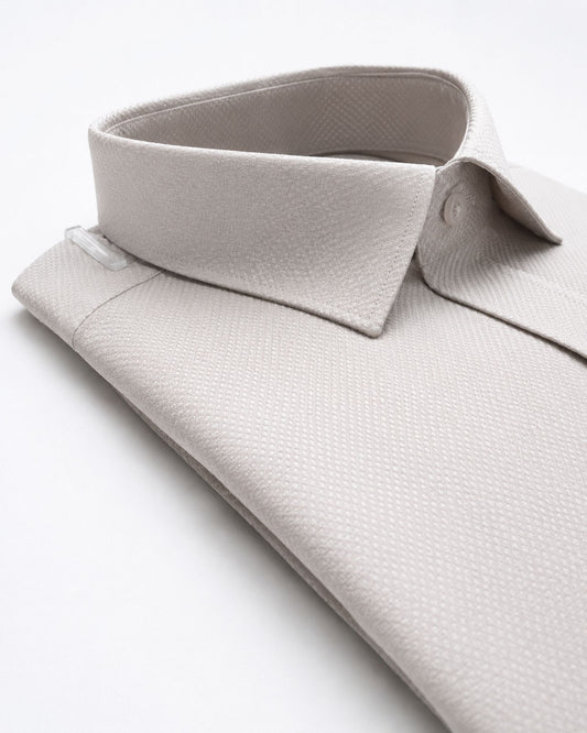 Slim Fit Formal Dress Shirt-Beige | Premium