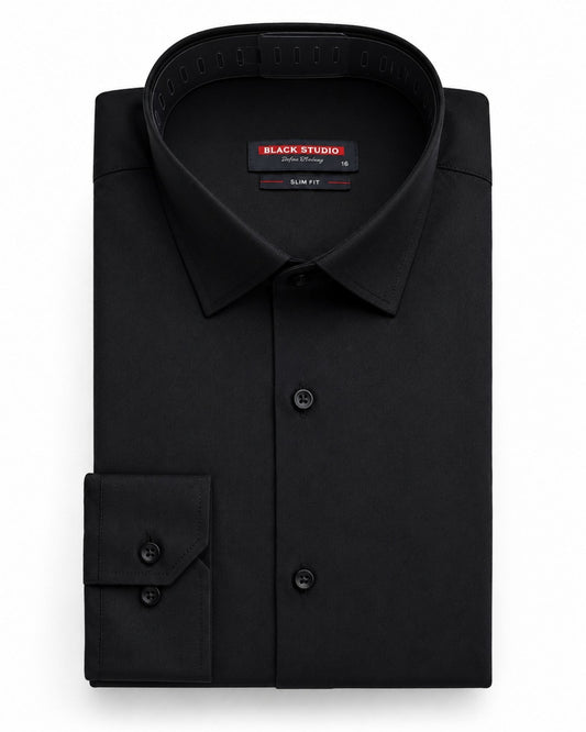 Formal Dress Shirt Black | Premium