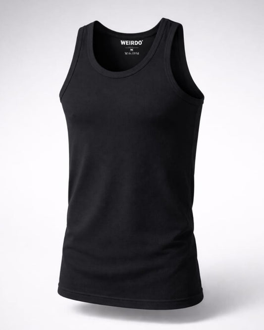 Men's Black Half Sleeve Vest | Premium Cotton