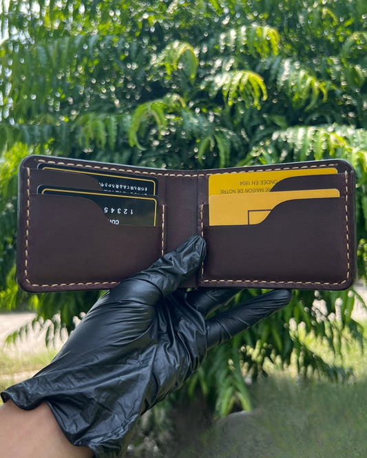 Premium Full Grain Leather Bifold Wallet | RFID Blocking