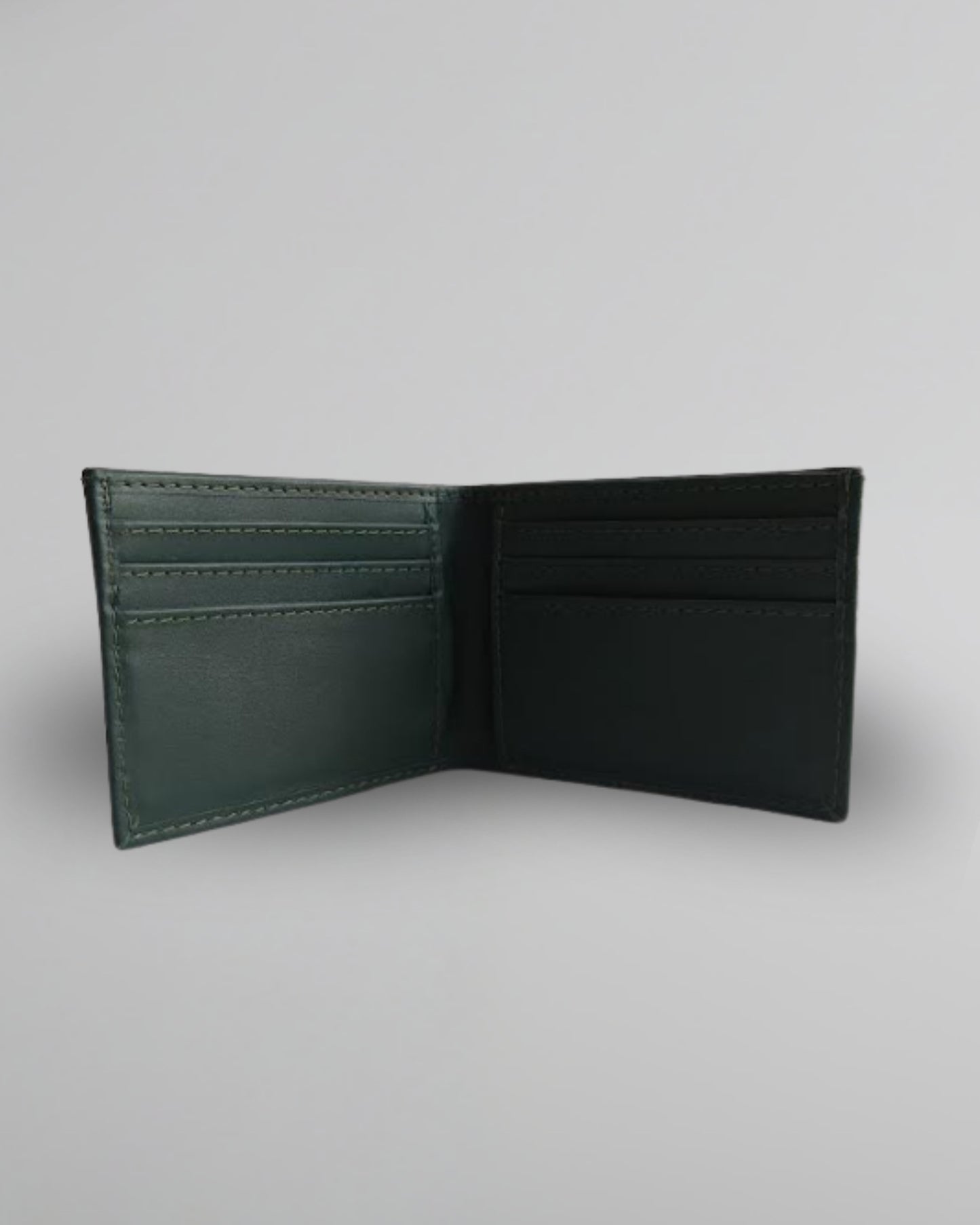 Men's 100% Genuine Leather Bifold Wallet – Premium Green
