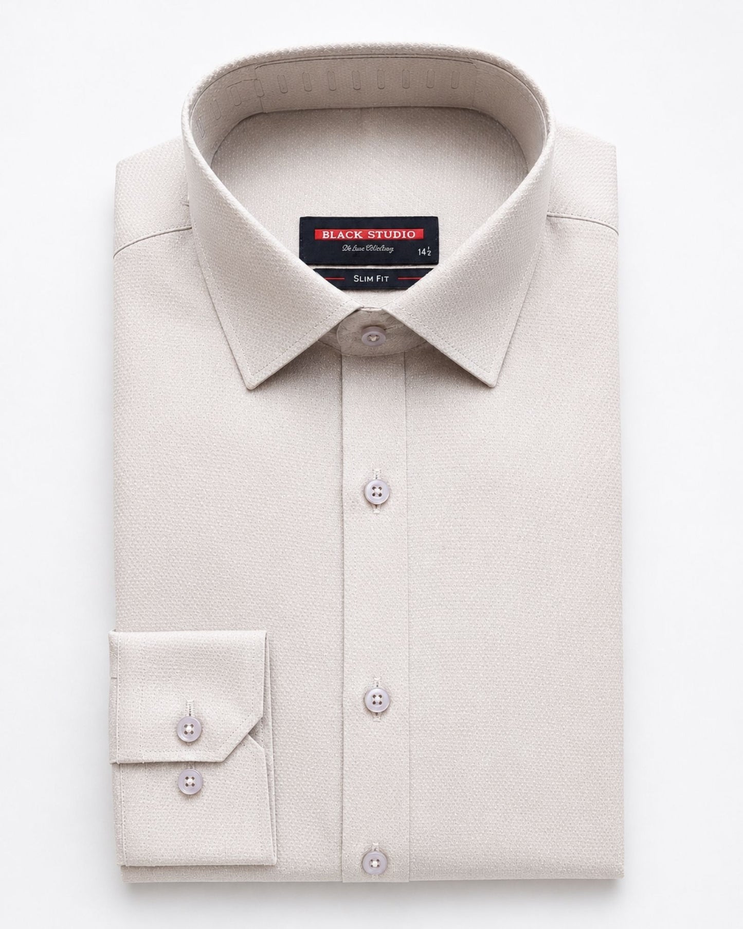 Slim Fit Formal Dress Shirt-Beige | Premium