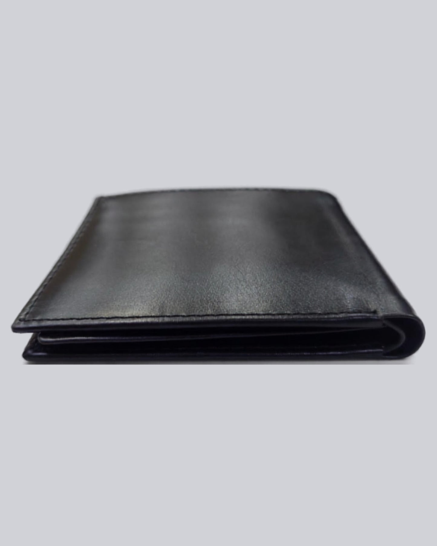 Men's 100% Genuine Leather Bifold Wallet – Premium Black