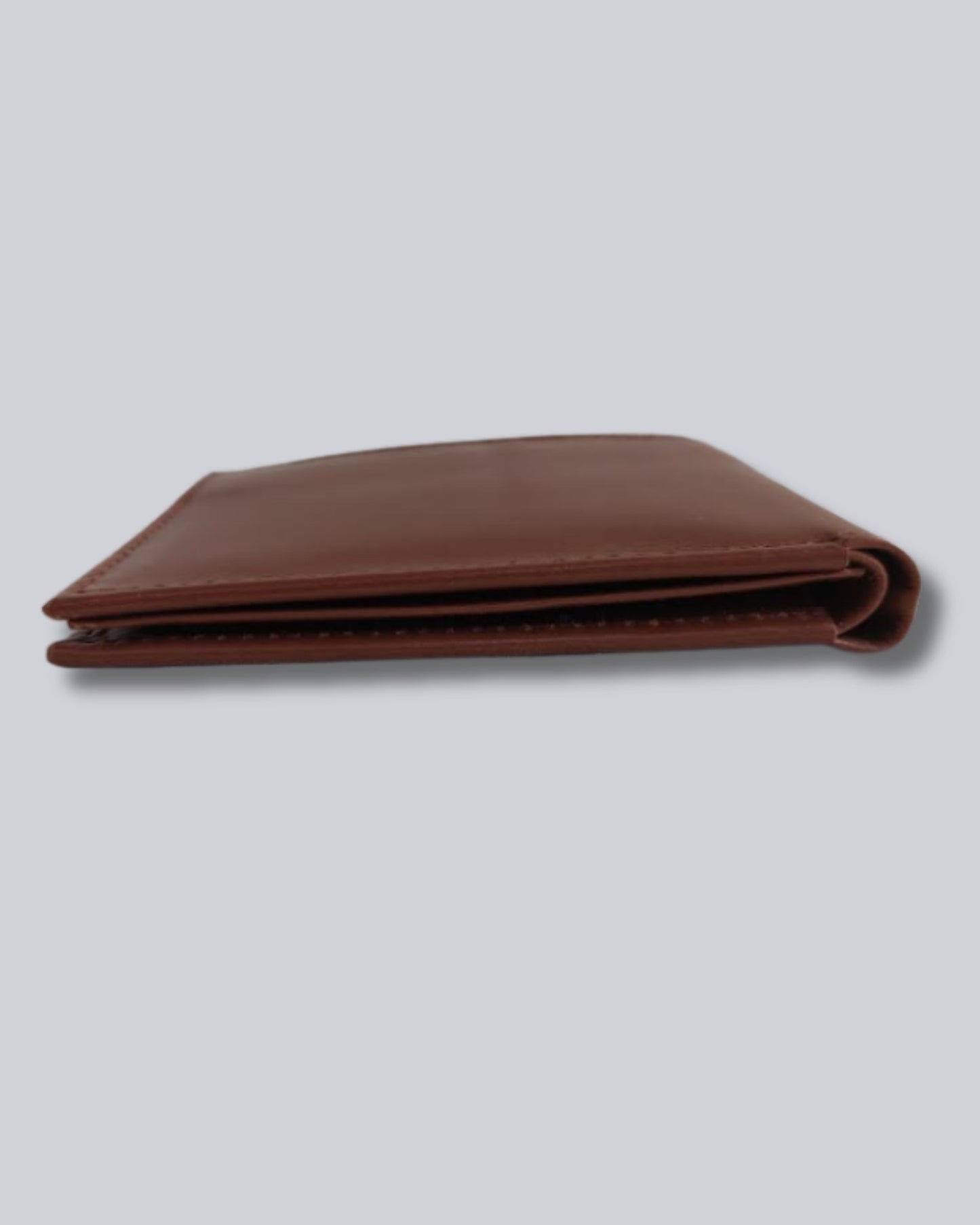 Men's 100% Genuine Leather Bifold Wallet – Premium Brown