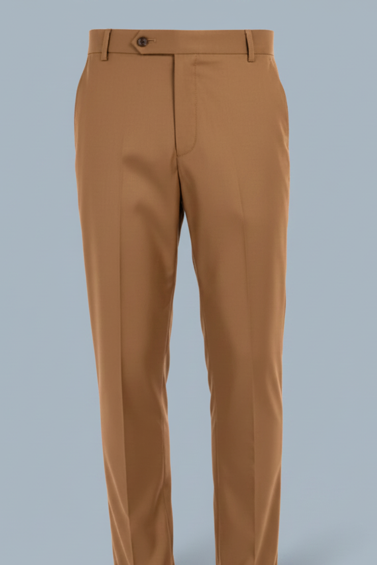 Camel Trousers – Front Off-Blue