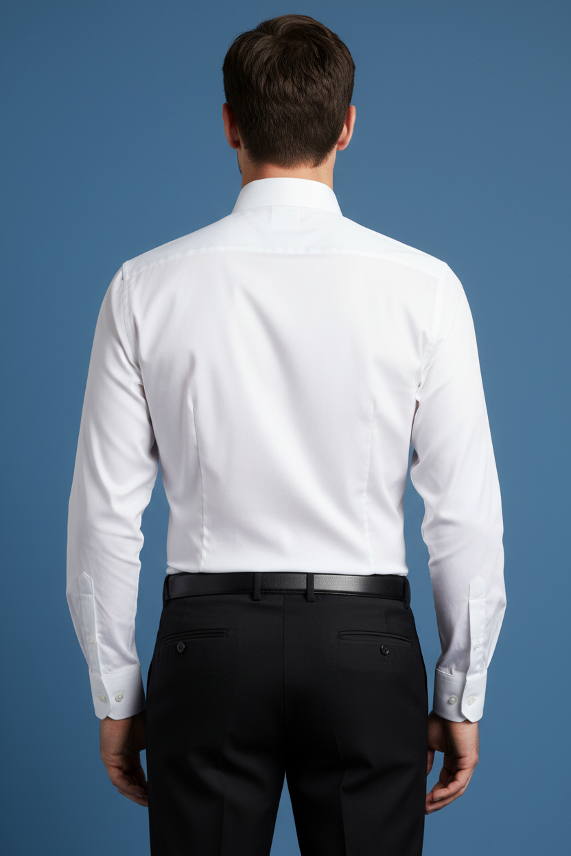 White Formal Shirt - Back
