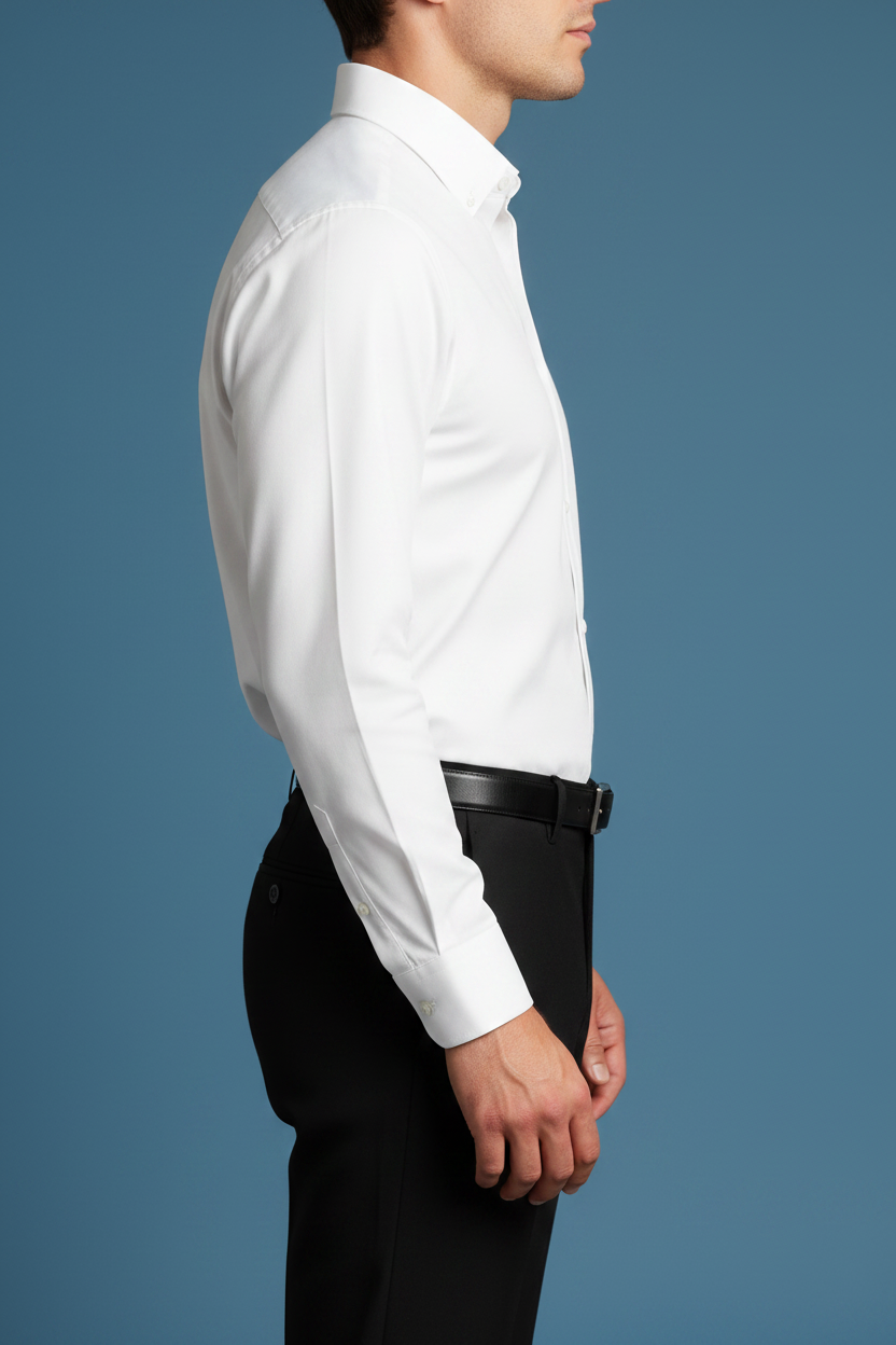 White Formal Shirt - Right Angle